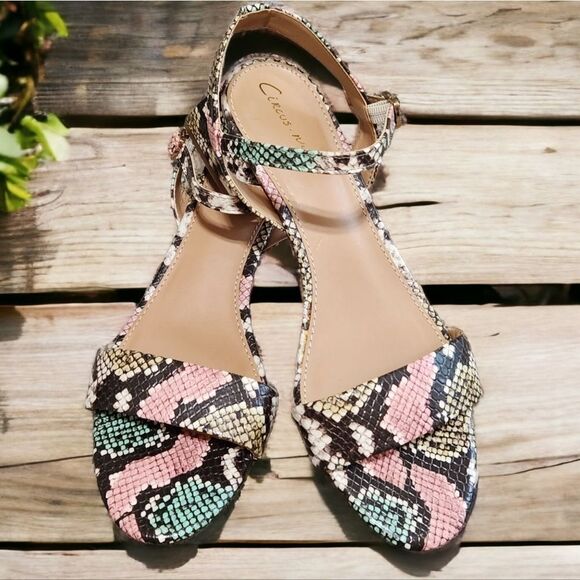 Circus by Sam Edelman Pastel Faux Snake Skin Size 8.5 NWT - Picture 1 of 9